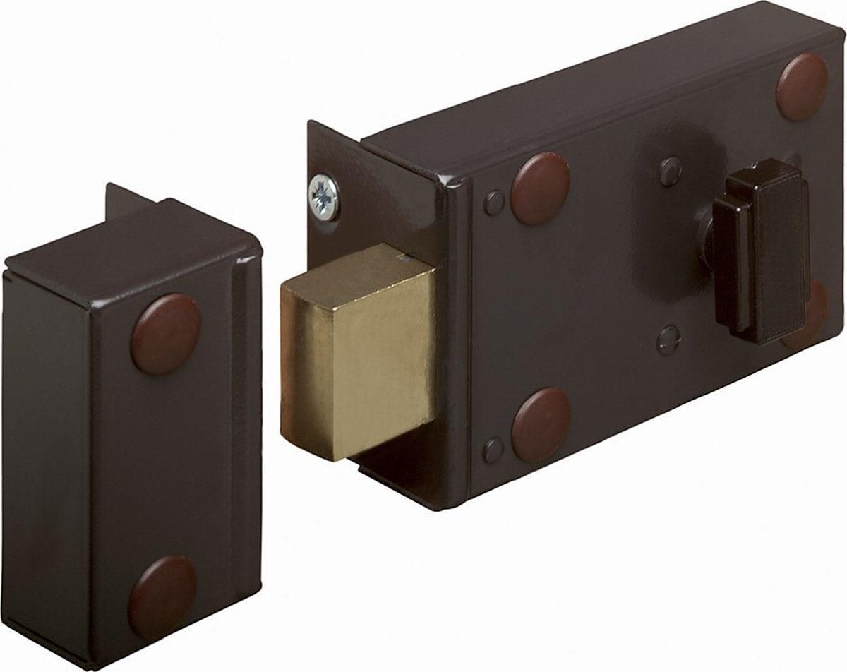 Lips Opleg cilinderslot met nachtschoot bruin 1758-2 rechts draaiend - 9858023