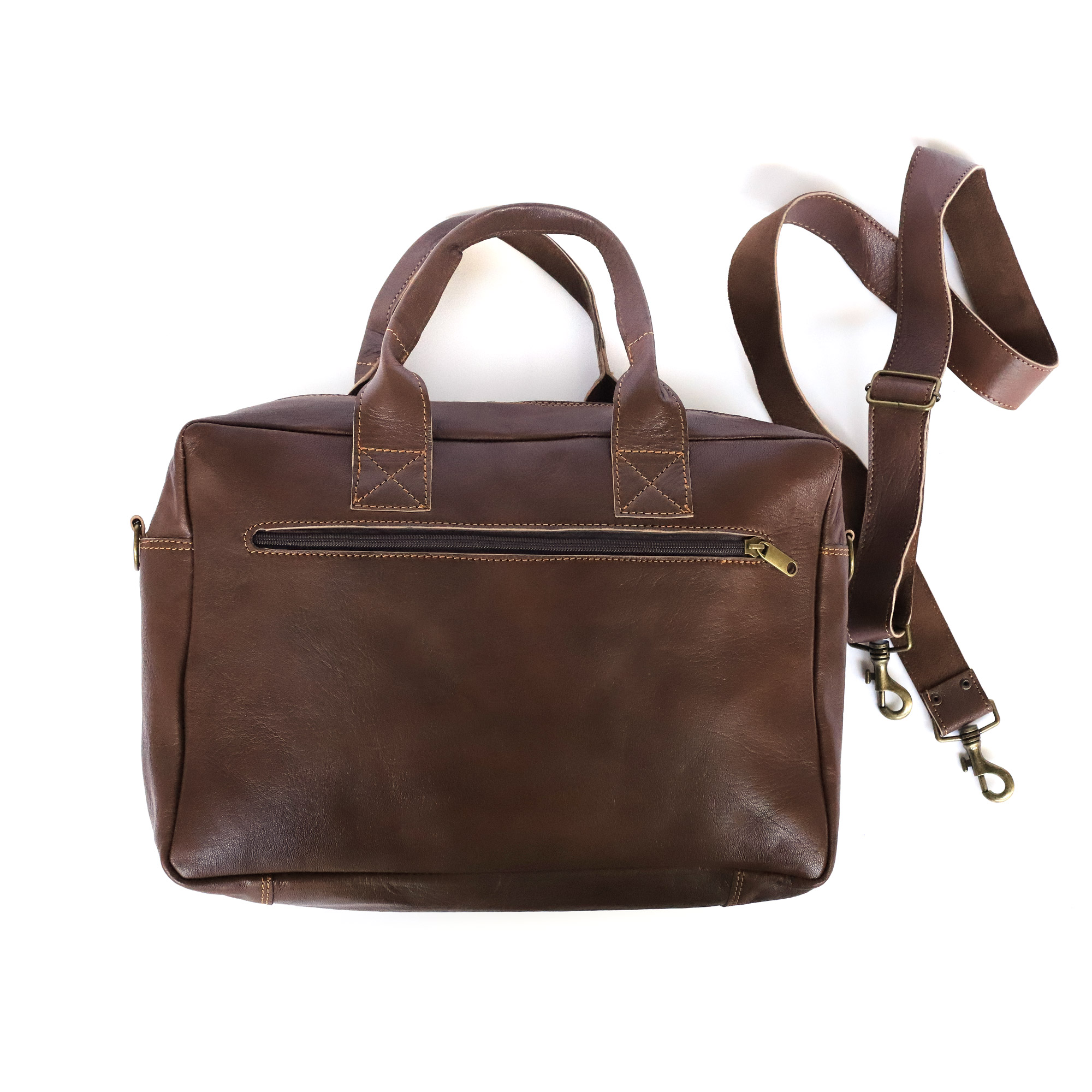 Aktentasche aus Ziegenleder, braun, B 41 cm, H 29 cm, L 10 cm günstig bestellen