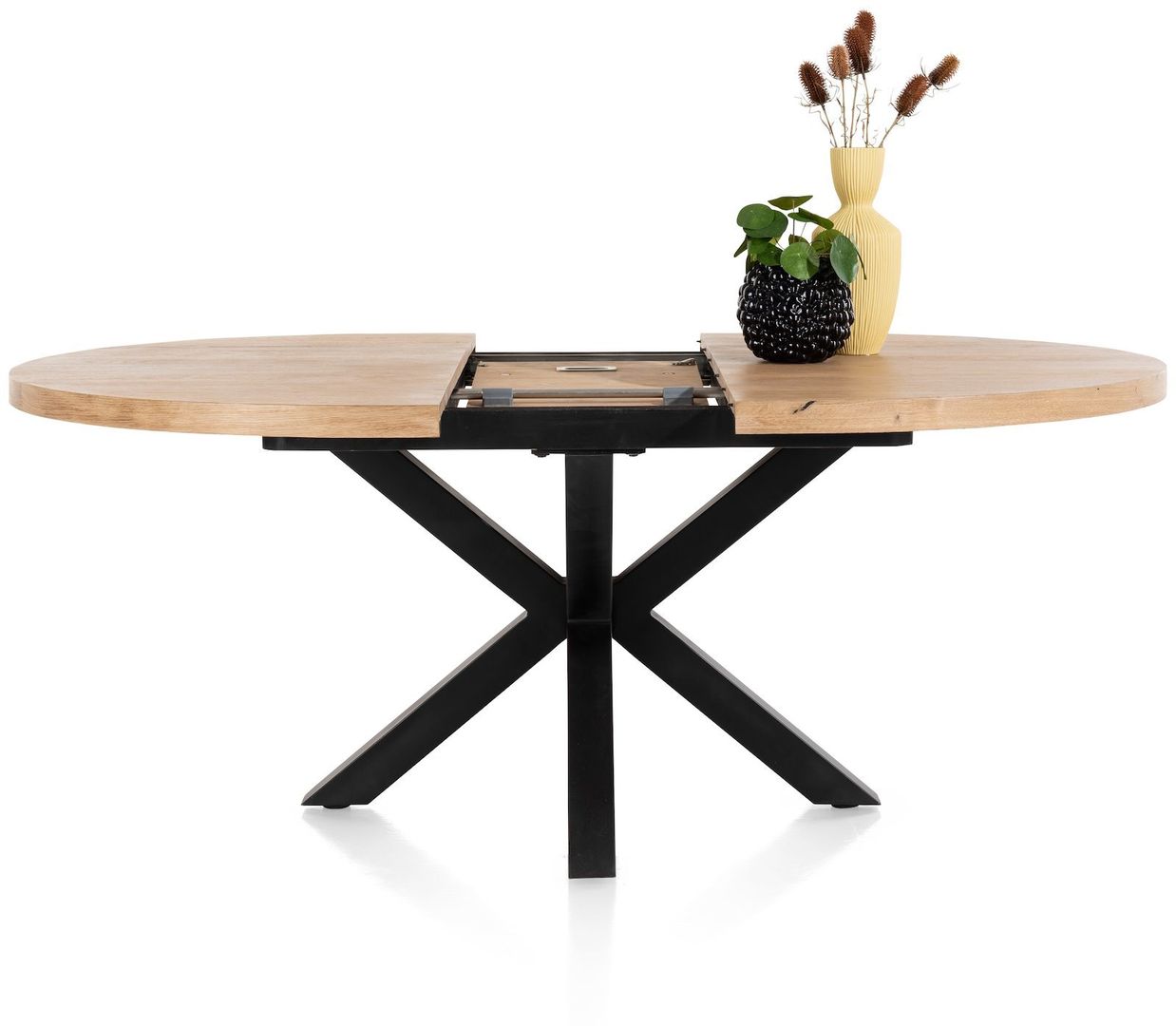Henders en Hazel   Metalox Rond Uitschuiftafel
