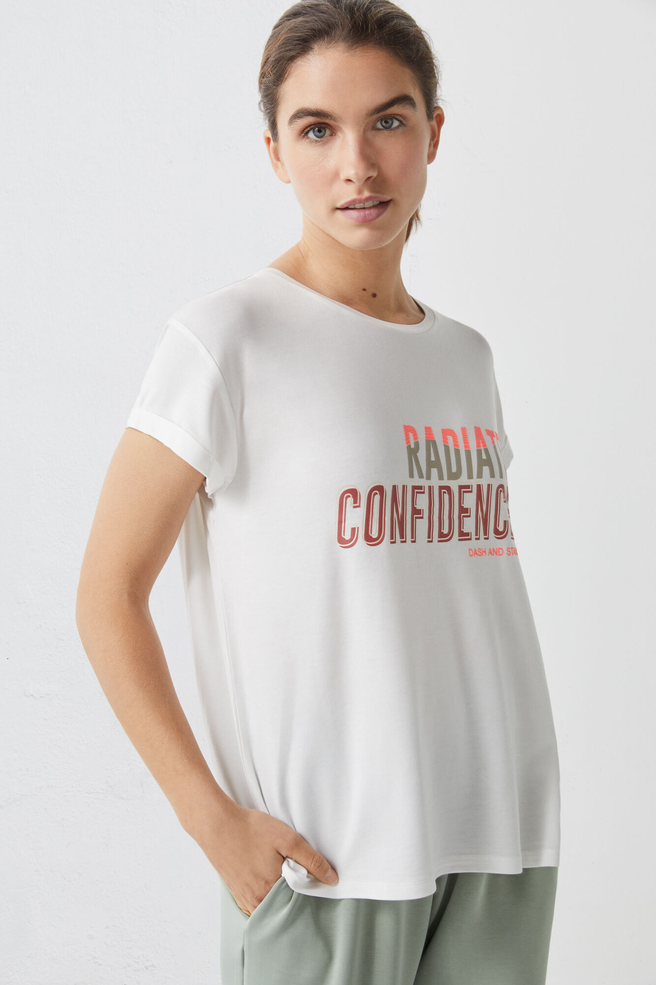 Camiseta LENZING™ TENCEL™ bege - bege