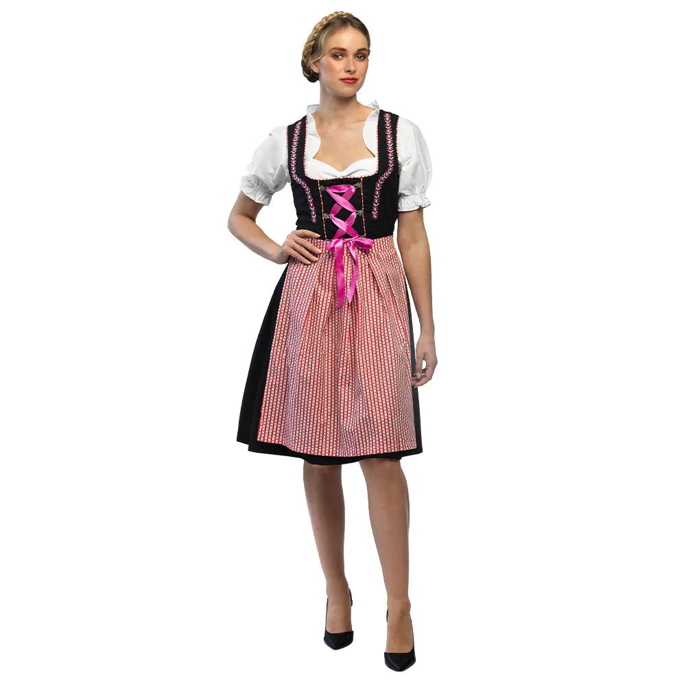Rood Zwarte Dirndl Jurk Oktoberfest Dames