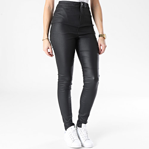 Pantalon Simili Cuir Skinny Femme Ella Noir