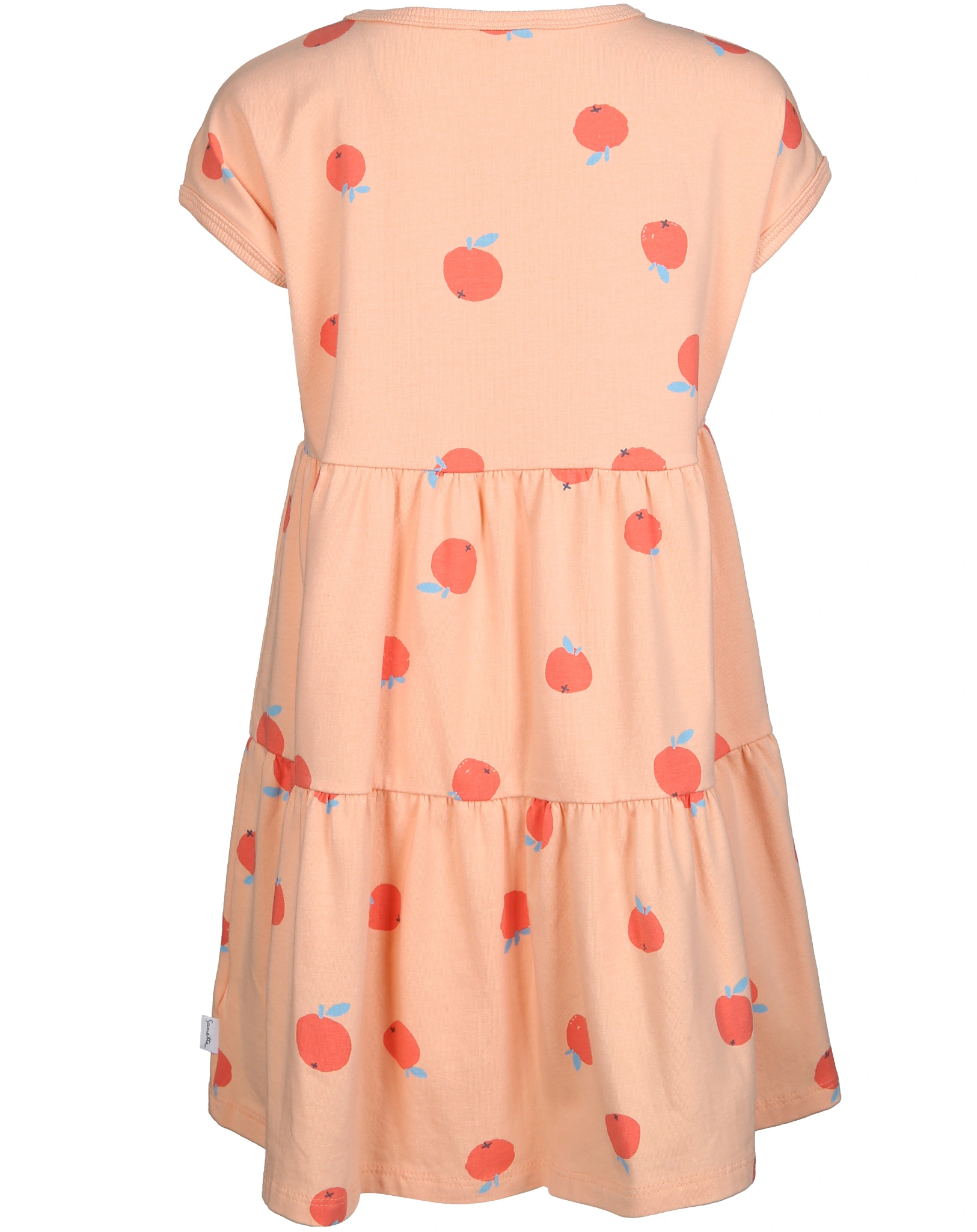 Kurzarm-Kleid APPLE ELA AOP in sunny peach