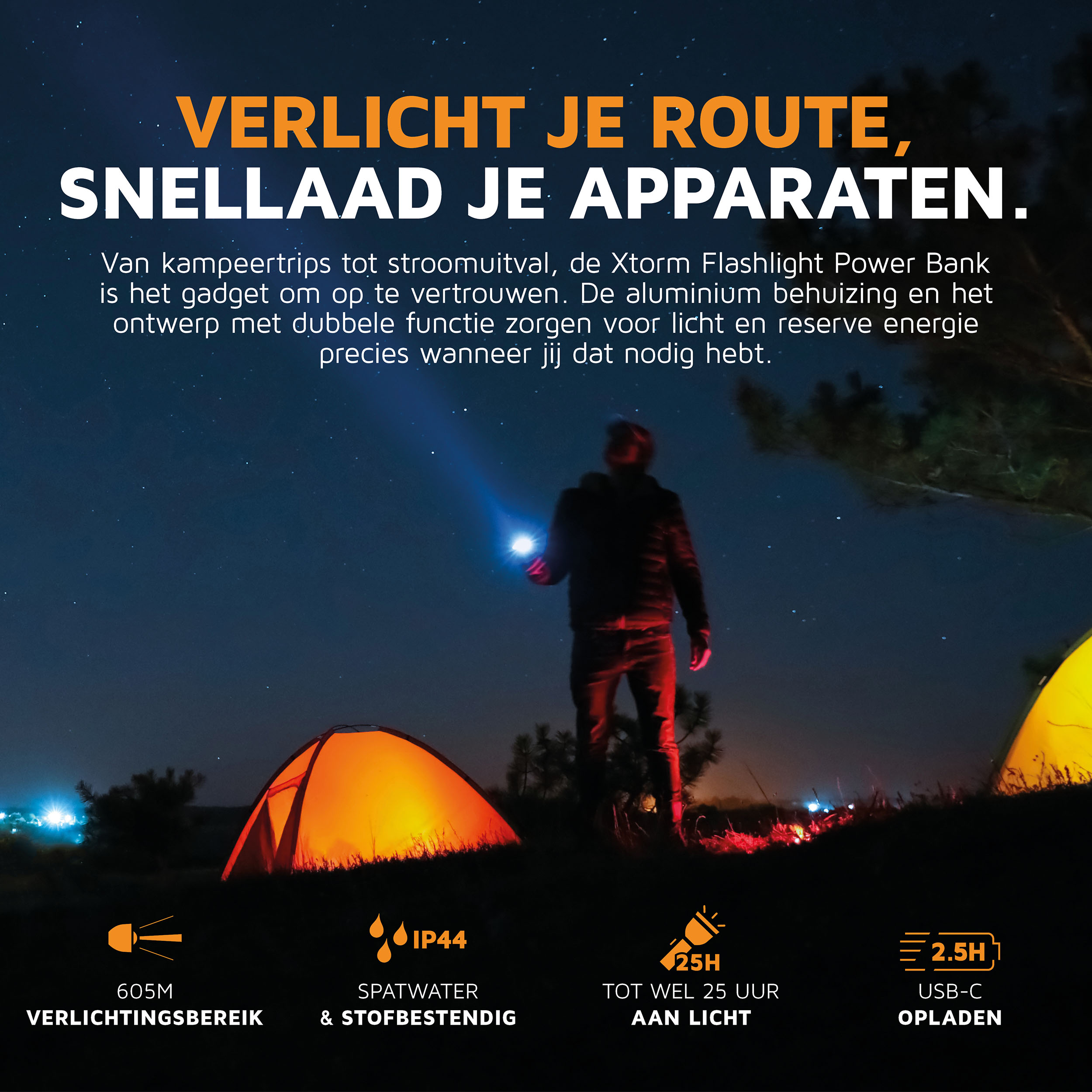 Xtorm Flashlight & Powerbank zaklamp