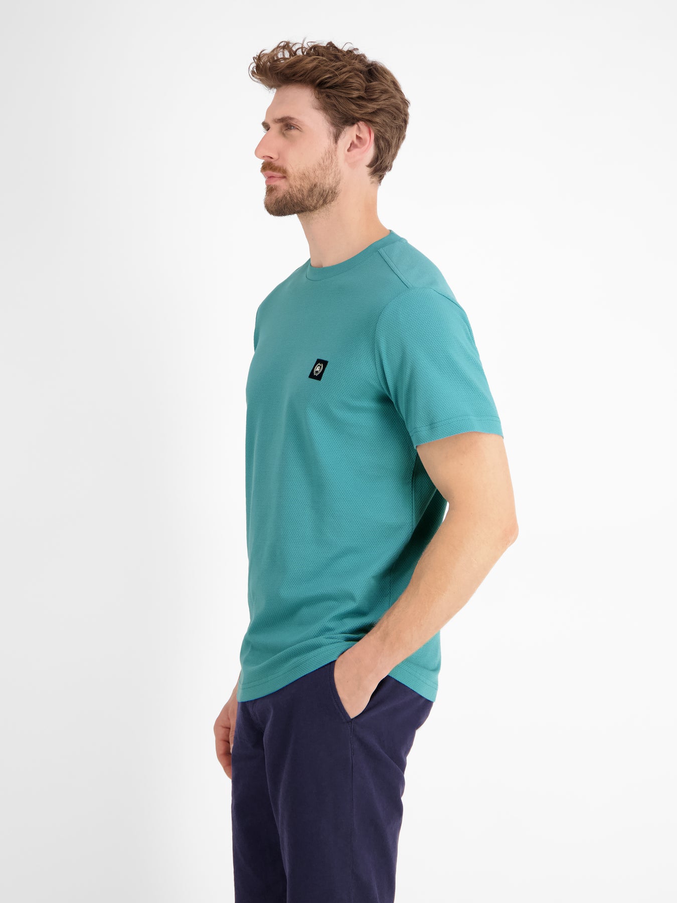 Herren T-Shirt in Waffel-Piqué