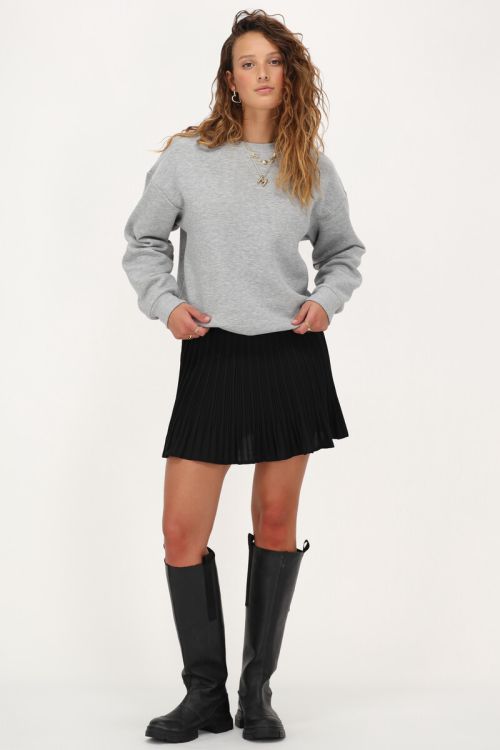 Zwarte plissé mini rok
