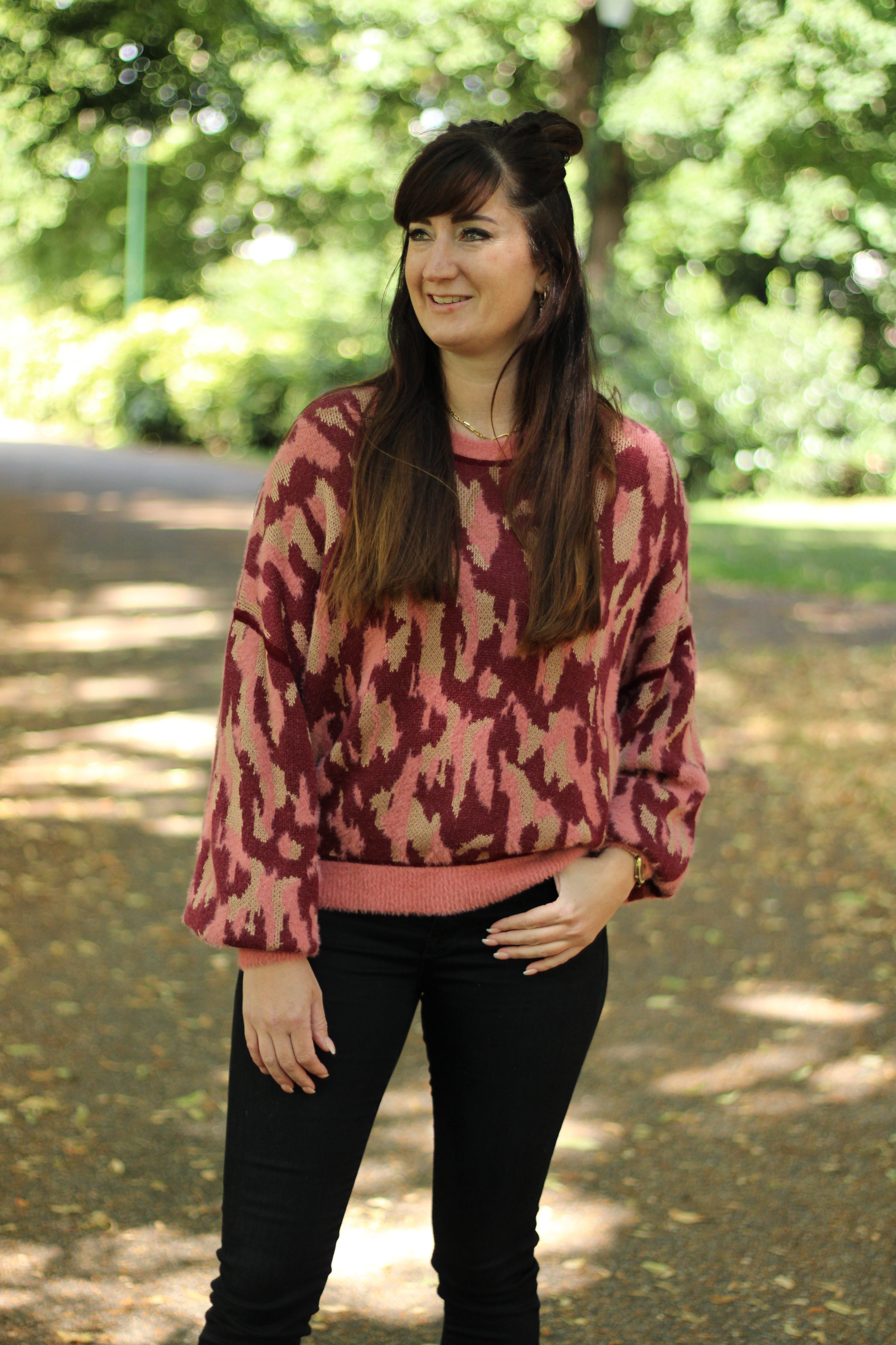 Rino & Pelle - Wren Crewneck Sweater - Red Ochre Leo