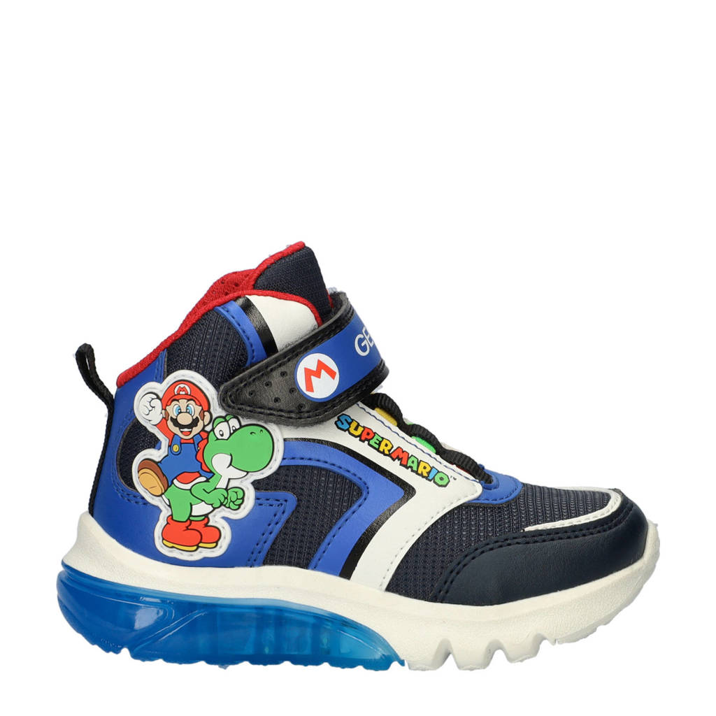 Geox Ciberdronsneakers met lichtjes blauw