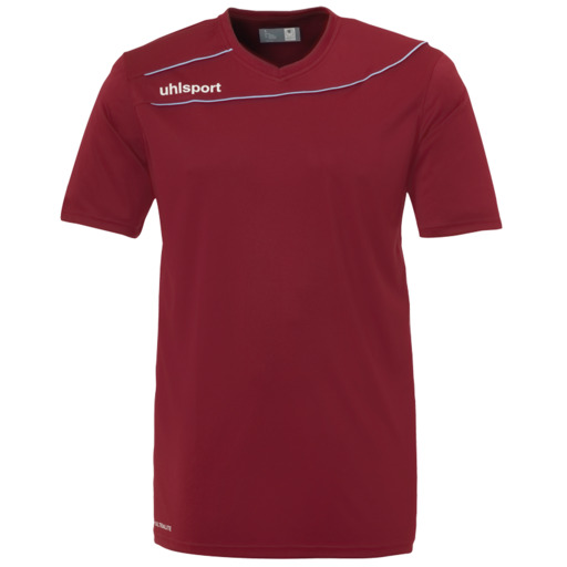 Camiseta Uhlsport Stream 3.0 Mc Borgonha/Azul Claro