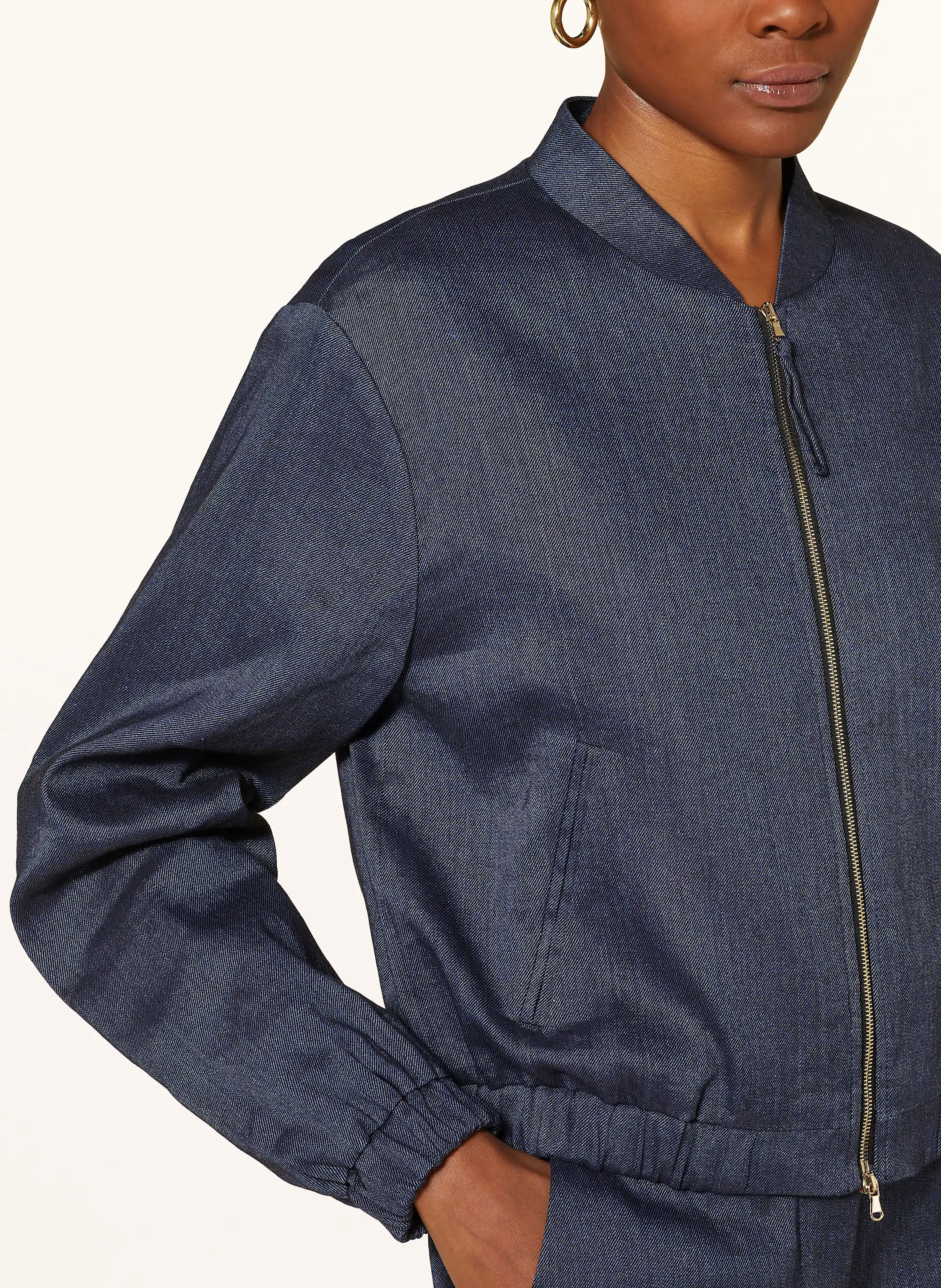 RIANI Blouson in Jeansoptik mit Leinen
