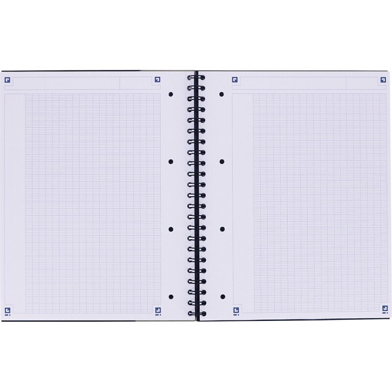 Cahier spirale Oxford Etudiants Notebook 24 x 32 cm grands carreaux 160 pages