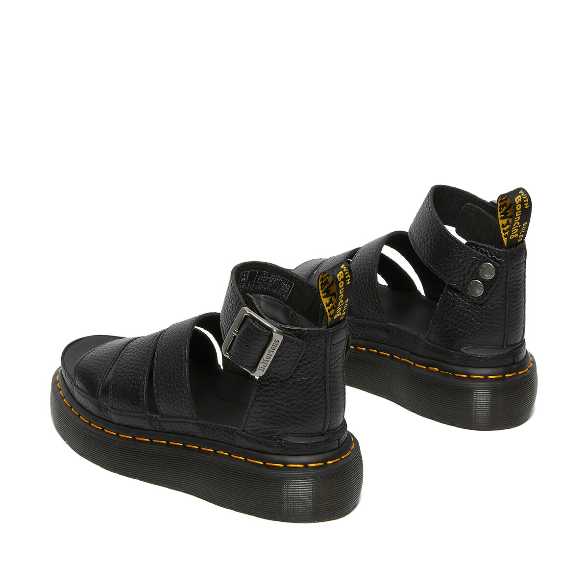 DR. MARTENS<br>Sandálias de couro Clarissa II Quad, plataforma