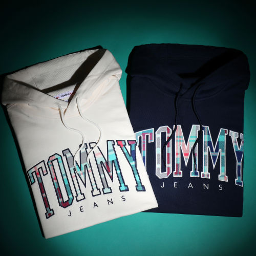 Sweat Capuche Regular Tartan Tommy 5696 Bleu Marine
