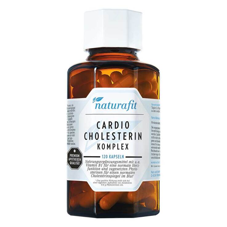Naturafit Cardio Cholesterin Komplex Kapseln, 120 St