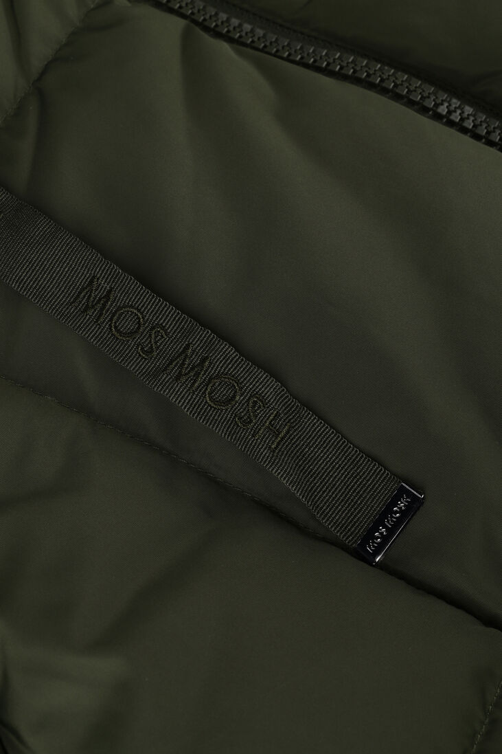 MOS MOSH donkergroene mos mosh gewatteerde jas nova square down coat