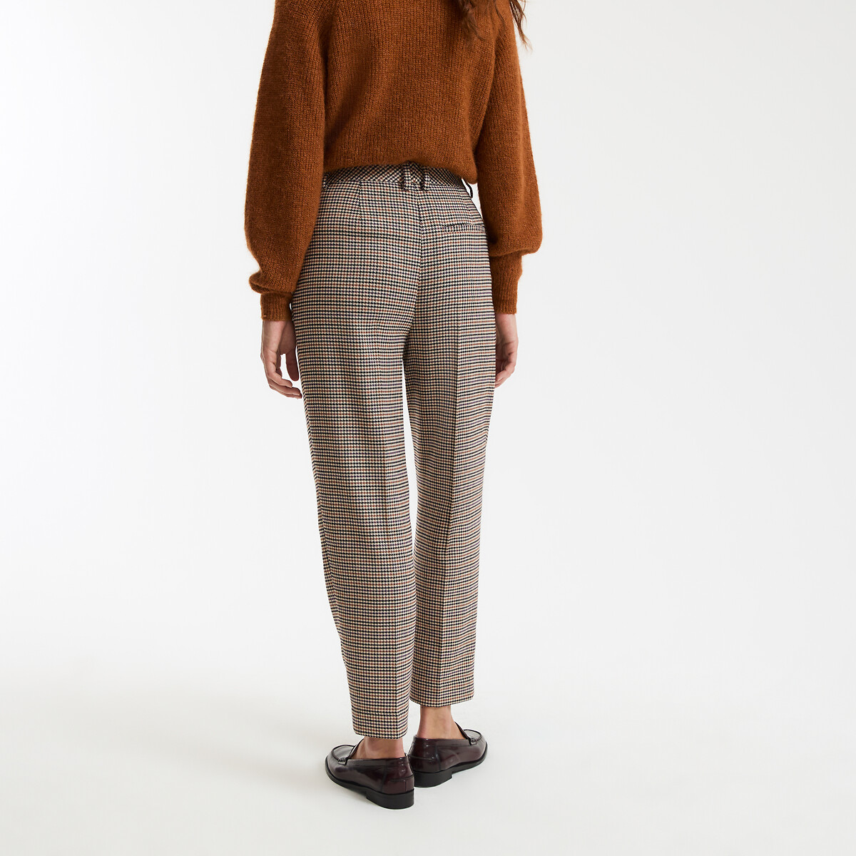 COLEÇÕES LA REDOUTE<br>Calças justas com estampa xadrez