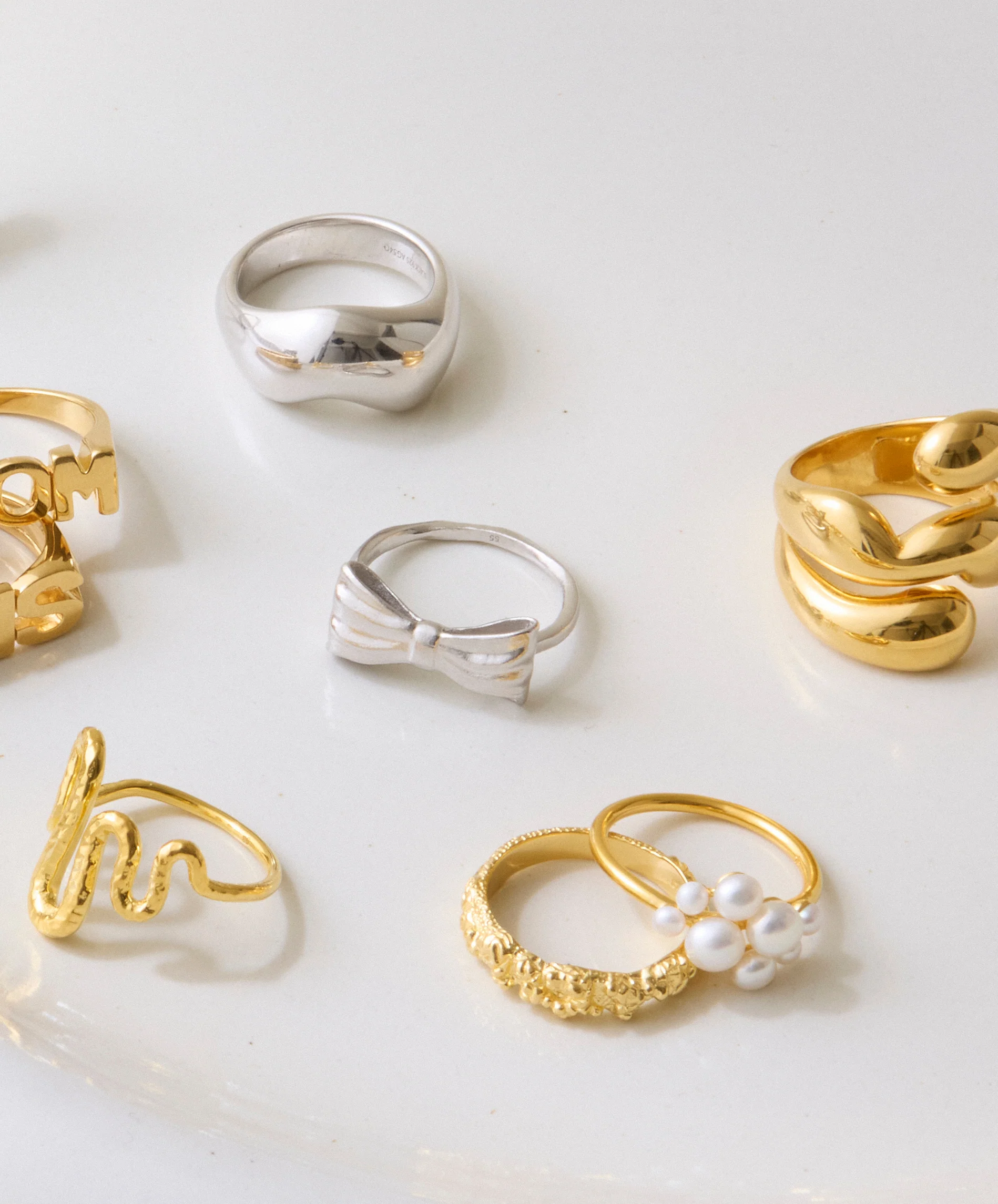 Maanesten  Satin ring - sølv