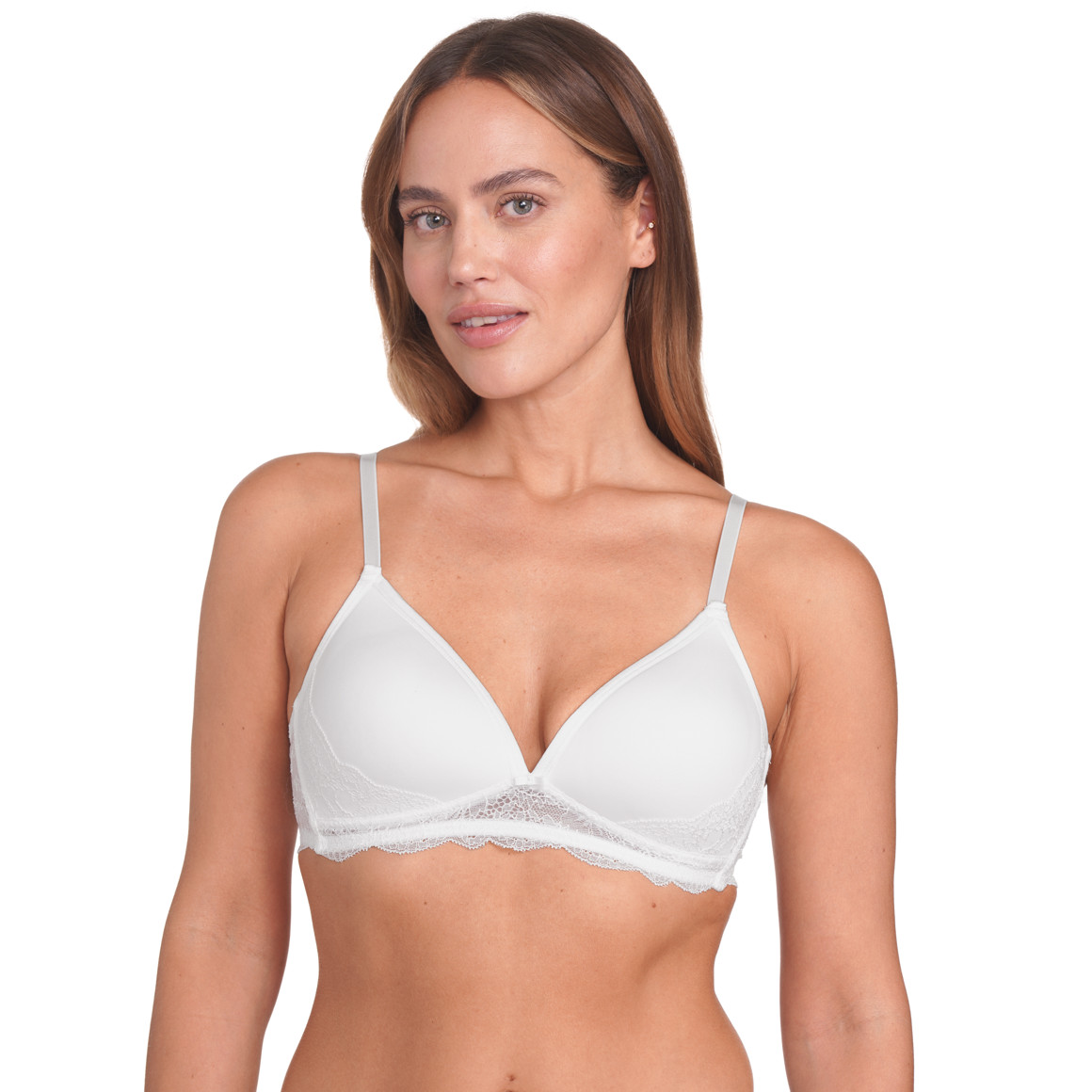 Gina Benotti Damen Soft-BH mit Spitzendetails weiss