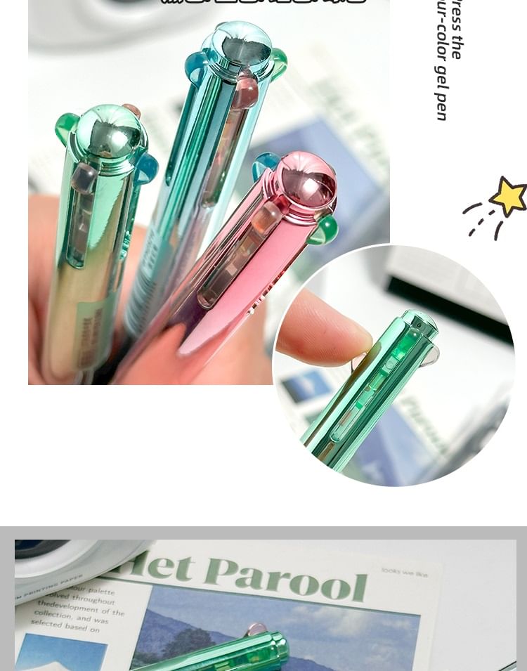 Klasse 302 - Metallic veelkleurige pen - 0,5 mm / set