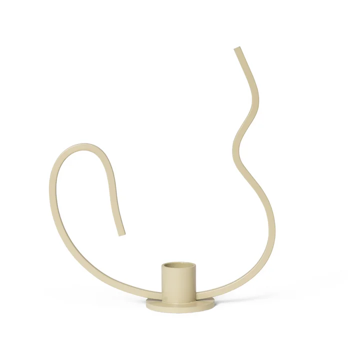 Ferm Living - Valse Kerzenständer niedrig, cashmere