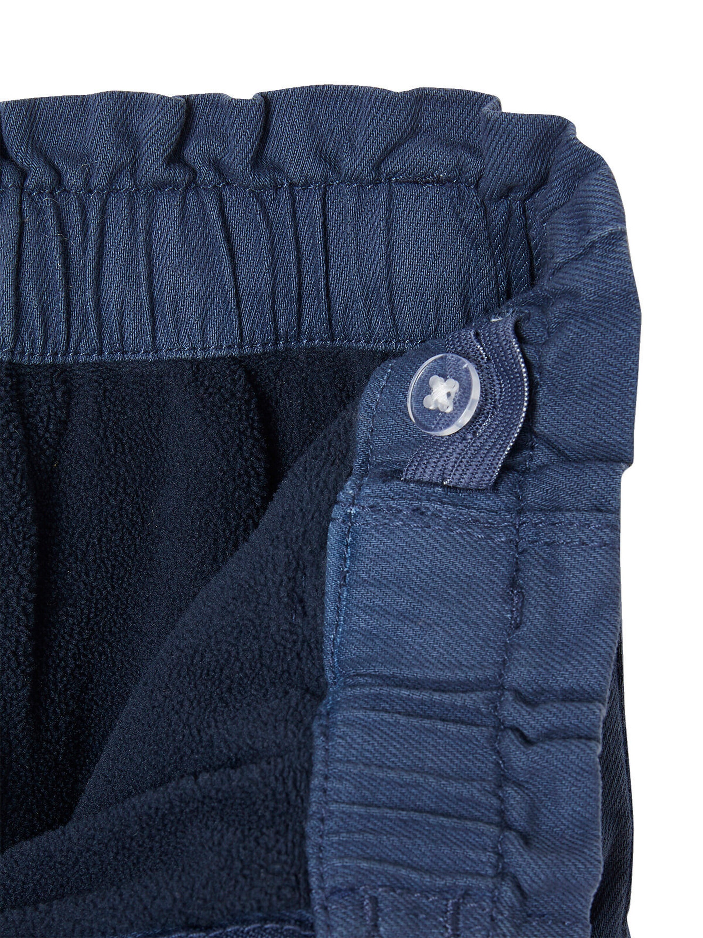 Vertbaudet Mädchen Thermohose mit Paperbag-Bund nachtblau