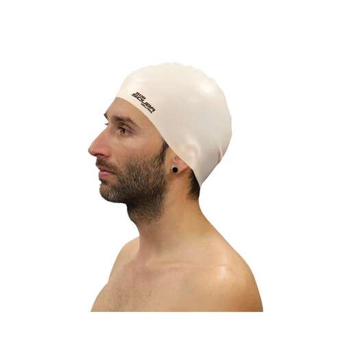 Gorro Natación Silicona Squba Blanco Senior