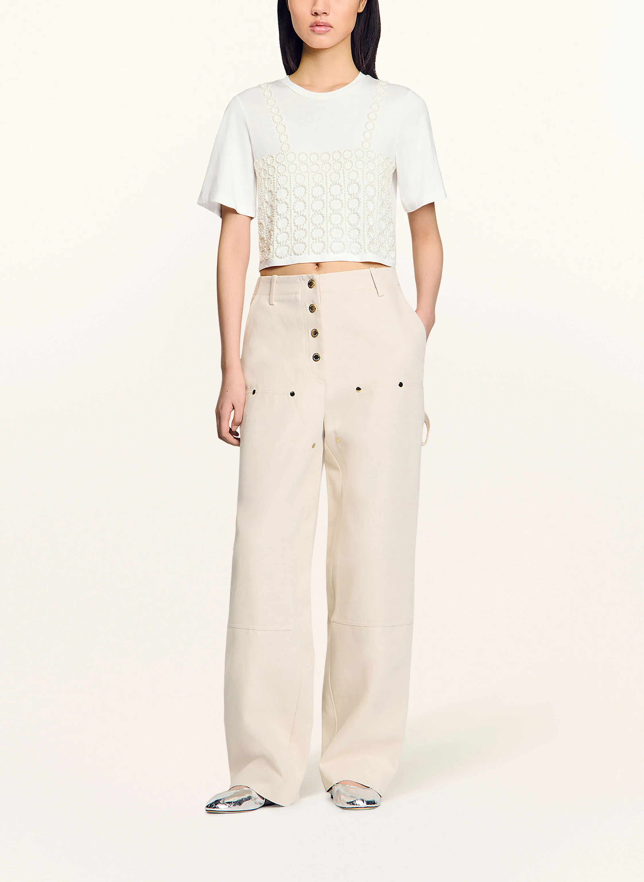 SANDRO Cropped-Shirt