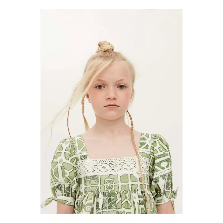The Middle Daughter Robe Popeline Know Full Well Imprimée | Vert