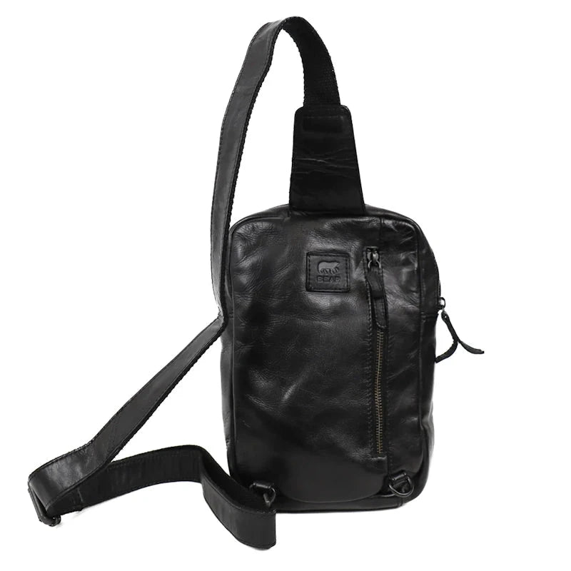 Bear Design Crossbody Tas Stefan Black