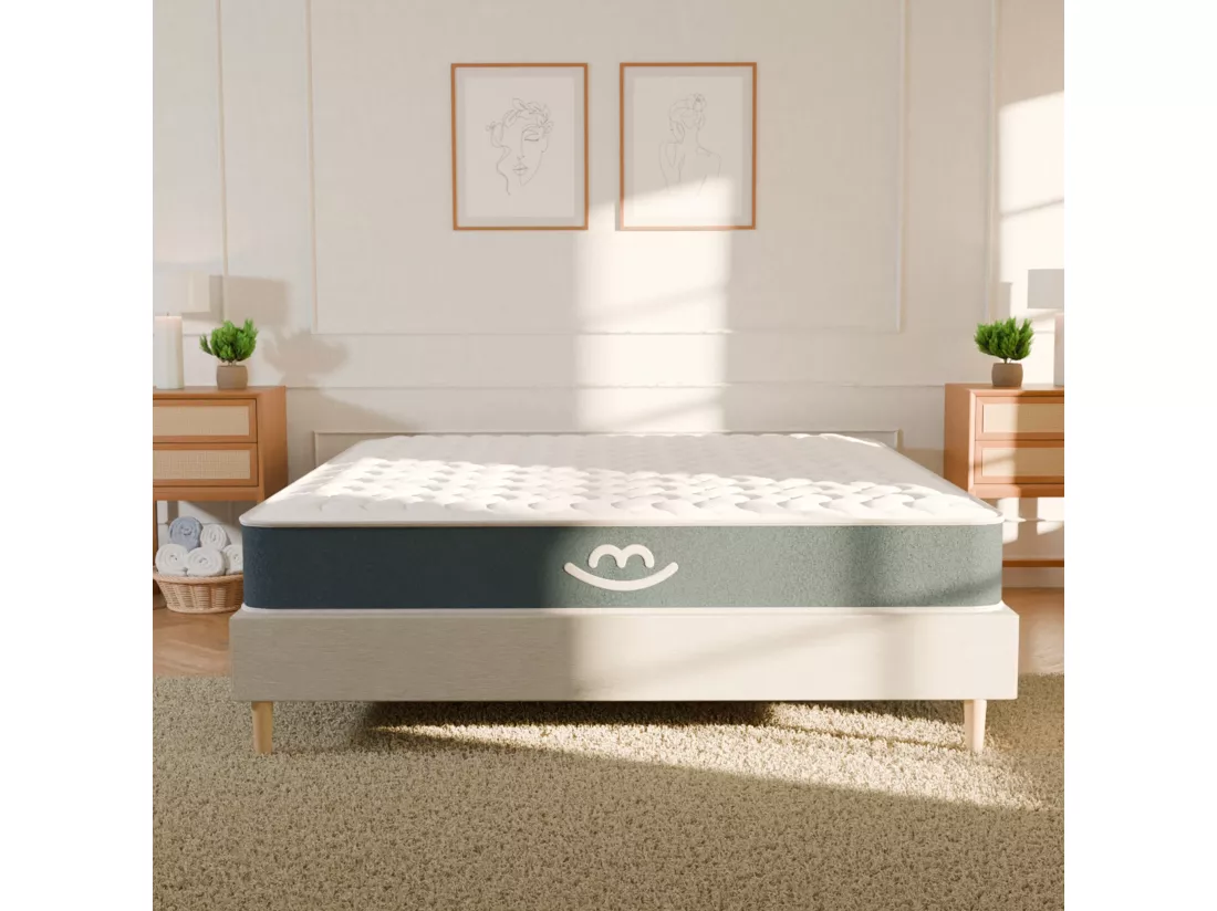 Matelas Hybride 160x200x22cm MILA - Mousse avec Ressorts Ensachés - soutien mi-ferme - Morphea