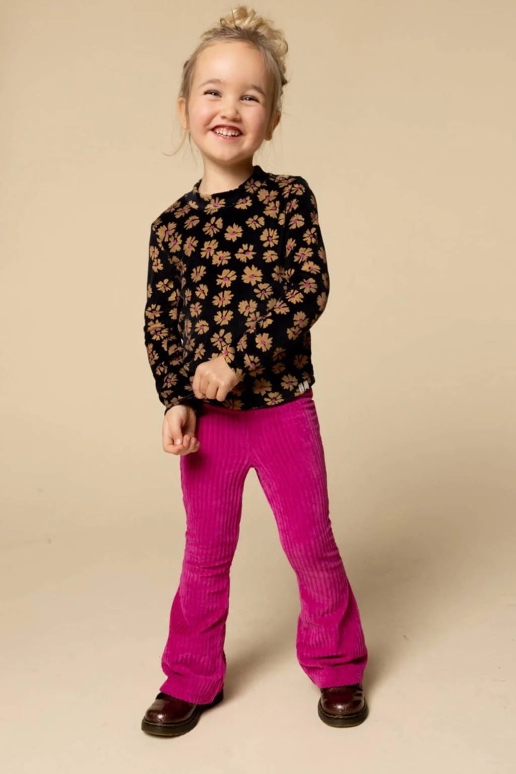 LOOXS little fluwelen longsleeve zwart