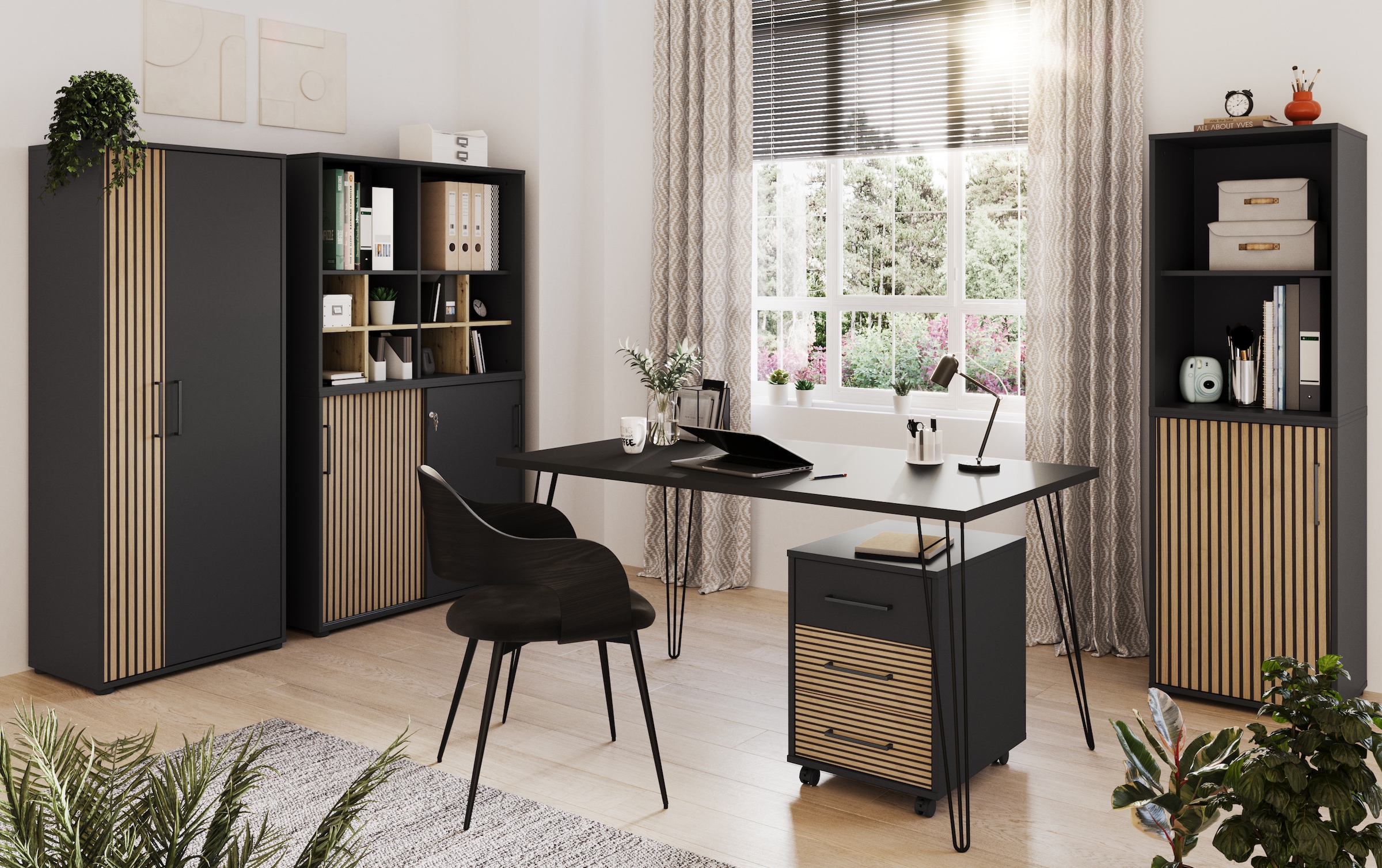 Schildmeyer Schiebetürenschrank »Hank, MADE IN GERMANY, Breite 100 cm« Tür mit Akustikprint, abschliessbar, Metallbeschläge