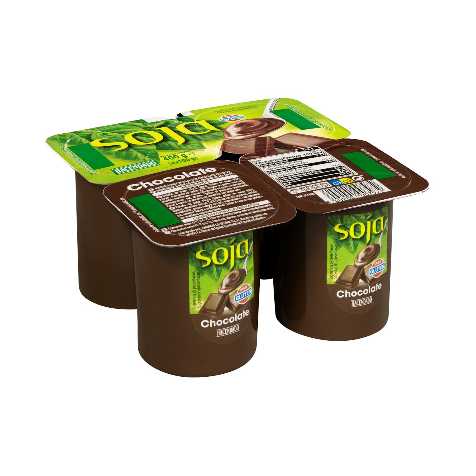 Dessert de soja au chocolat Hacendado