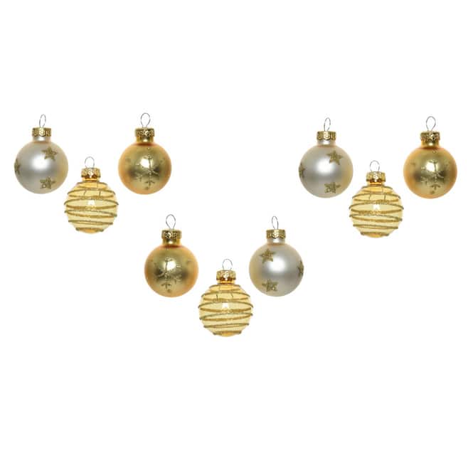 Christbaumkugeln - Bright Luxury - Ø = ca. 3 cm - 9 Stück