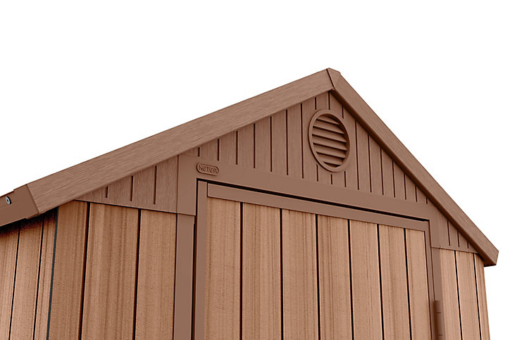 Abri de jardin en résine + plancher Keter Darwin 4X6 coloris marron ép.16 mm surface extérieure 2,32 m²