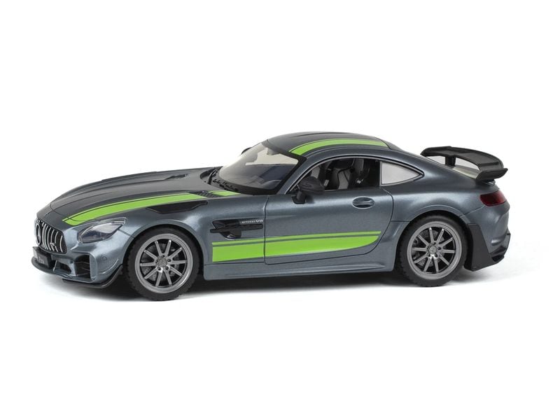 TEC-TOY Auto Mercedes-AMG GT R Pro mit Licht, Grau, 1:16 Ferngesteuerter Sportwagen mit Licht für Kinder ab 6 Jahren