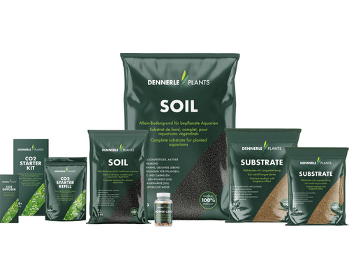 Aquariumbodem DENNERLE PLANTS Soil 2 - 3 mm, ca. 3 kg zwart