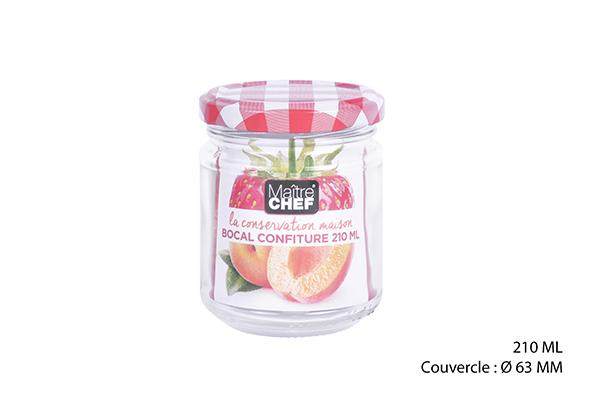 BOCAL CONFITURE 212ML VERRE