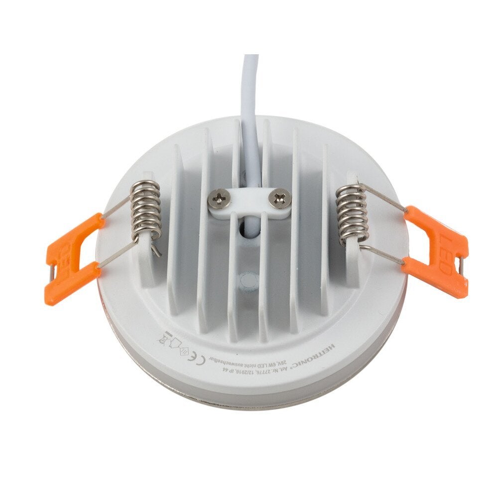 LED inbouwspot in matte nikkel afwerking, 6W, 3000K, 450lm