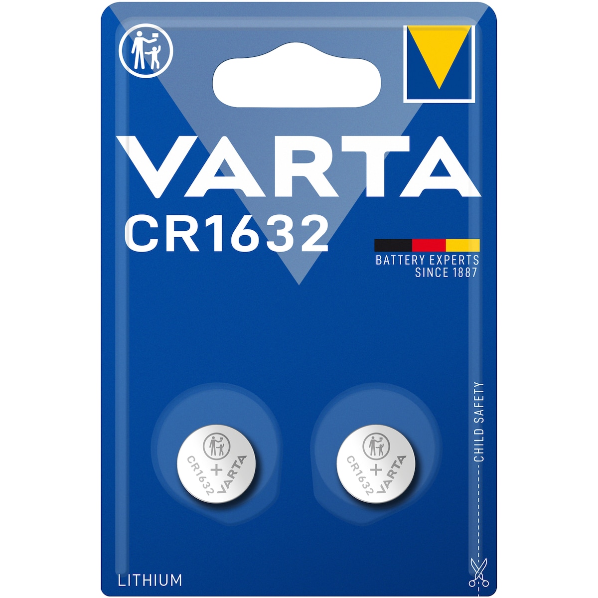 Varta CR1632 3V litiumknappcellebatteri 2-pak