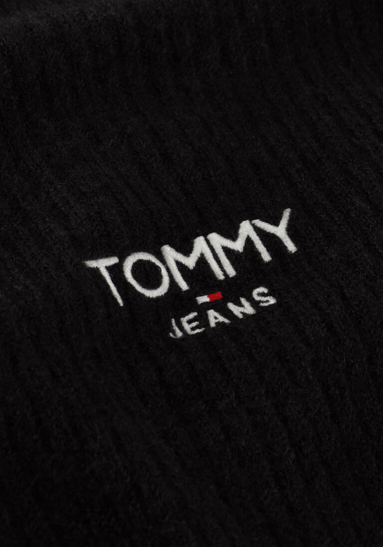TOMMY JEANS zwarte tommy jeans coltrui tjw rlx turtleneck lofty sweater