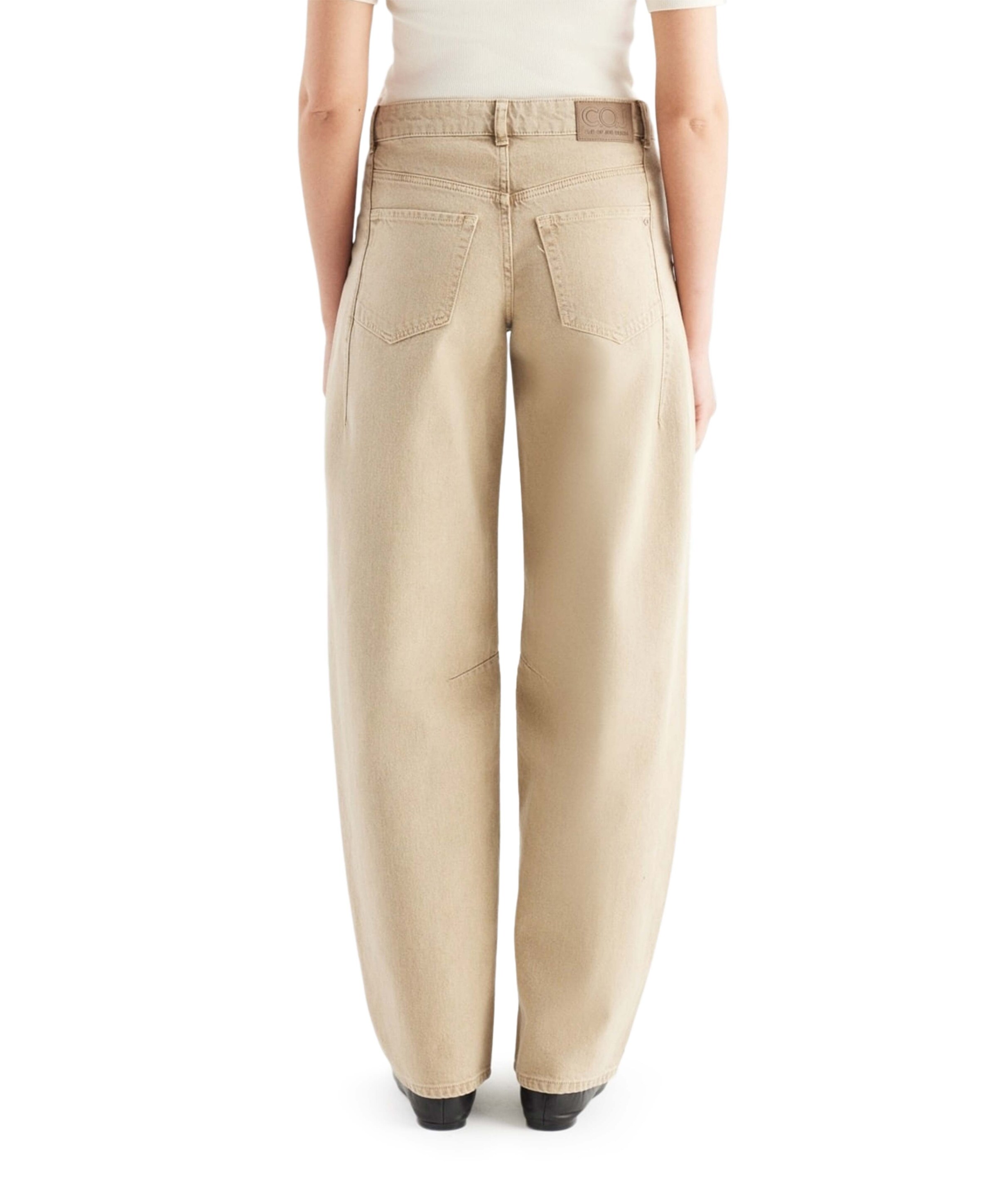 Cup of Joe Denim mid waist balloon jeans dames jeans beige