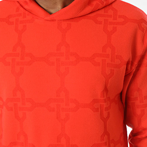 Sweat Capuche A Carreaux UY936 Orange