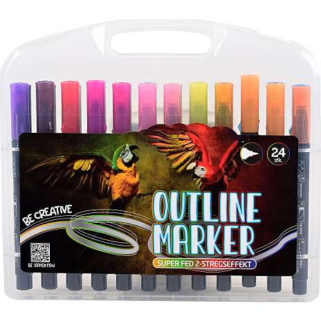 Parrot outline marker 24-pak