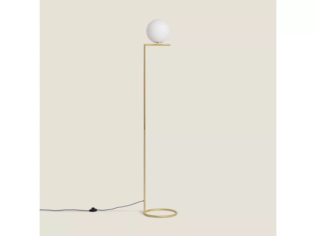 Lampadaire Métal et Verre Moonlight Doré