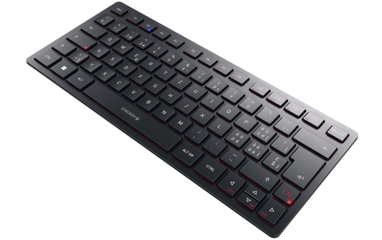 Funk-Tastatur KW 9200 MiniWiederaufladbare Multi-Device Kompakttastatur mit 2.4 GHz Funk-, Bluetooth 5.0- und Kabelverbindung