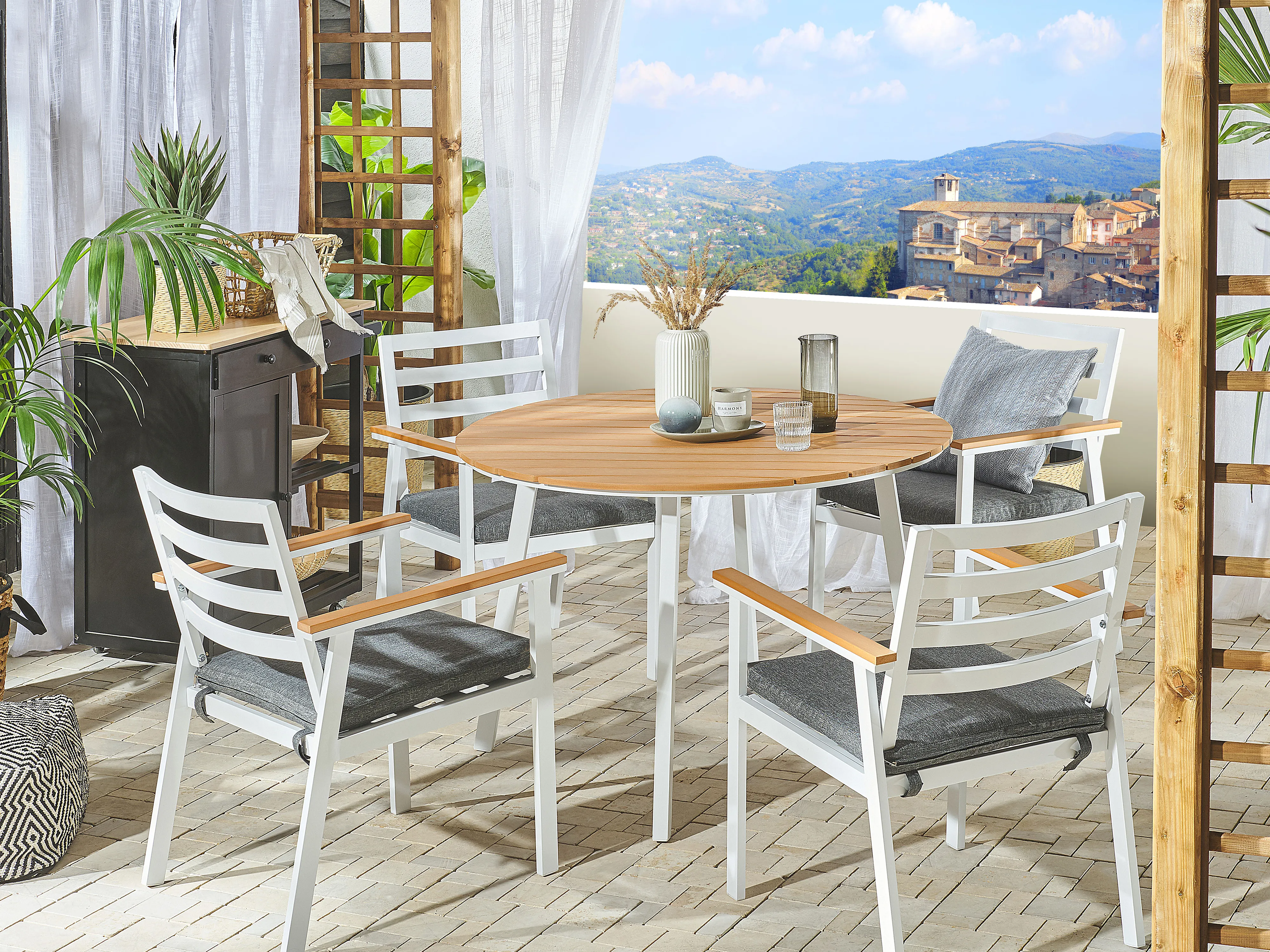 Tuin eettafel CAVOLI 105 cm 105 cm Bruin