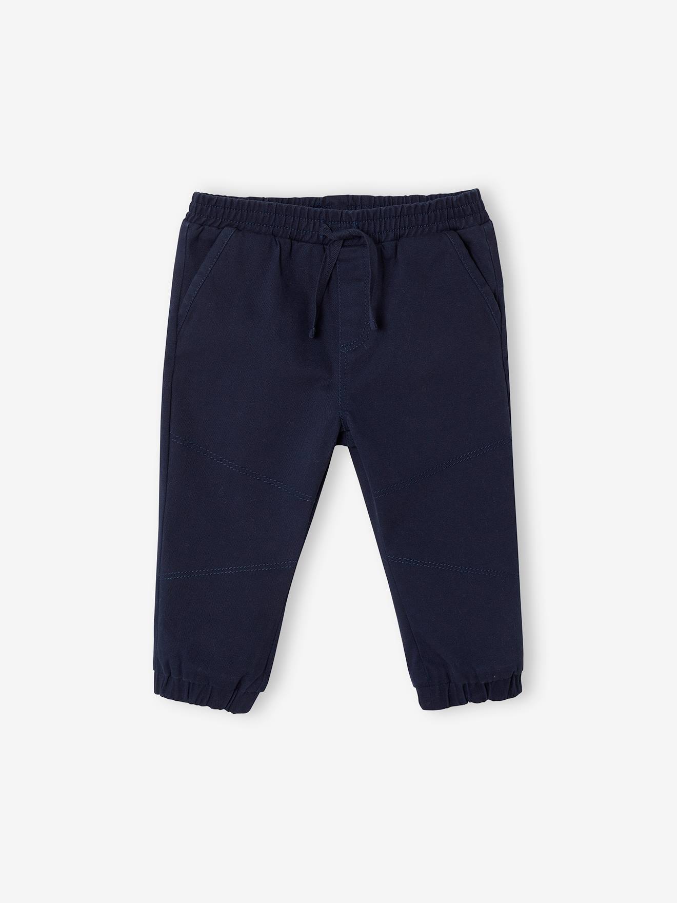Conjunto de moletom com capuz e calça listrada bege tamanho médio para bebê