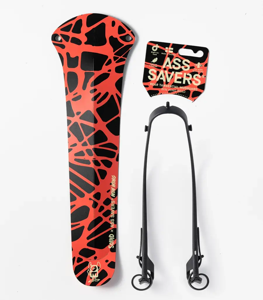 Ass Savers Mini Achterspatbord WRS-2 Win Wing Road Rood/Zwart