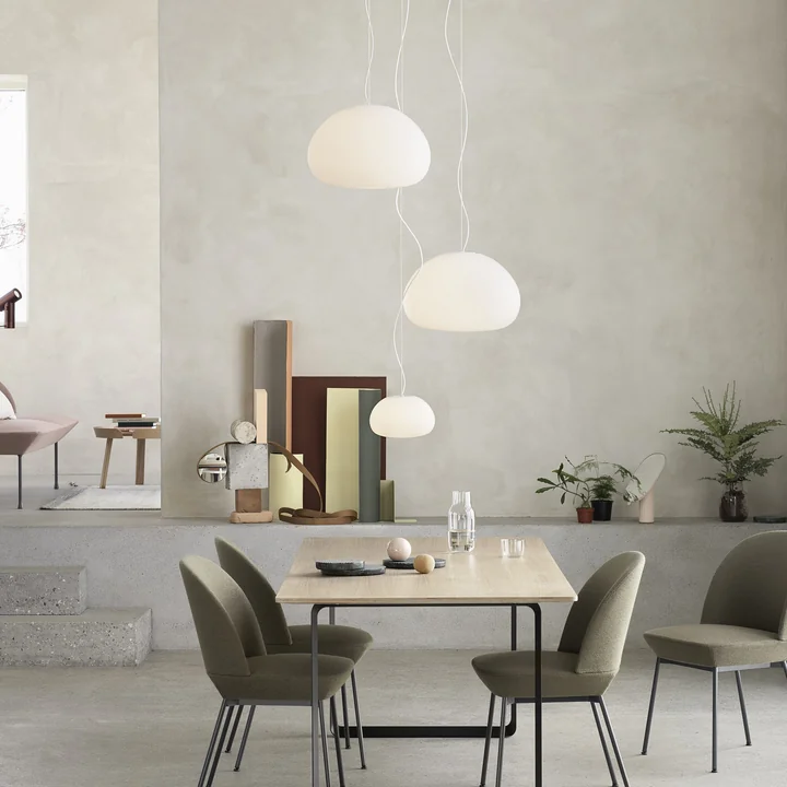 Muuto - Fluid Pendelleuchte Ø 42 cm, opalweiss
